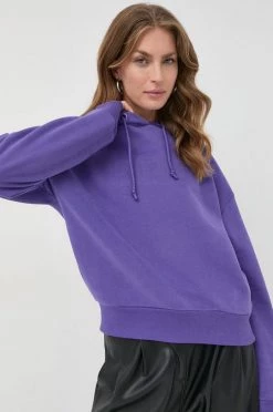 Γυναικεία Χωρίς φερμουάρ Βαμβακερή μπλούζα Patrizia Pepe χρώμα: μοβ,