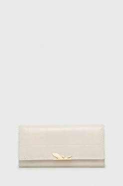 Γυναικεία Πορτοφόλια Δερμάτινο πορτοφόλι Patrizia Pepe χρώμα: μπεζ