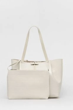 Γυναικεία Τσάντες Shopper και Tote Δερμάτινη τσάντα Patrizia Pepe μπεζ