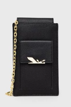 Γυναικεία Τσαντάκια μέσης Δερμάτινο φακελάκι Patrizia Pepe μαύρο