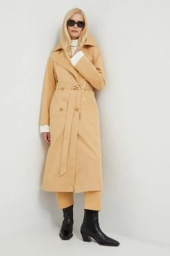 Γυναικεία Παλτά Βαμβακερή καμπαρντίνα Patrizia Pepe μπεζ,