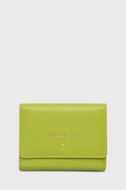 Γυναικεία Πορτοφόλια Δερμάτινο πορτοφόλι Patrizia Pepe χρώμα: πράσινο