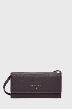 Γυναικεία Τσάντες χειρός Δερμάτινη τσάντα συμπλέκτη Patrizia Pepe μοβ