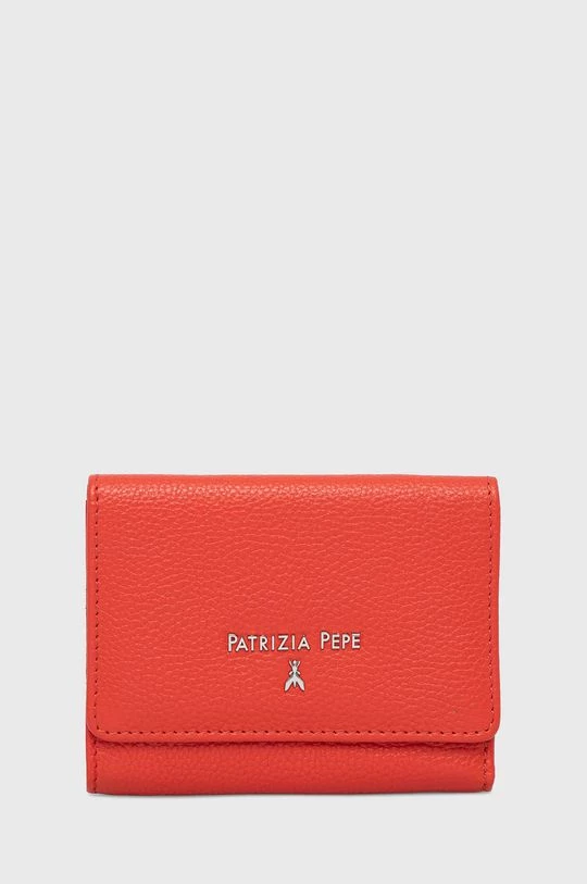 Γυναικεία Πορτοφόλια Δερμάτινο πορτοφόλι Patrizia Pepe χρώμα: κόκκινο 1 Γυναικεία Πορτοφόλια Δερμάτινο πορτοφόλι Patrizia Pepe χρώμα: κόκκινο
