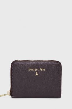 Γυναικεία Πορτοφόλια Δερμάτινο πορτοφόλι Patrizia Pepe χρώμα: μοβ
