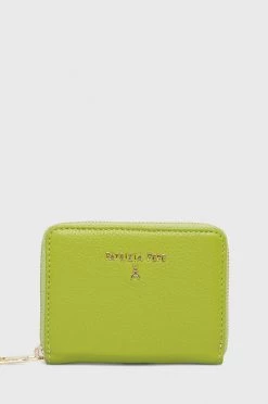Γυναικεία Πορτοφόλια Δερμάτινο πορτοφόλι Patrizia Pepe χρώμα: πράσινο