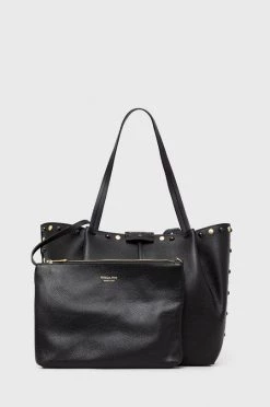 Γυναικεία Τσάντες Shopper και Tote Δερμάτινη τσάντα Patrizia Pepe μαύρο