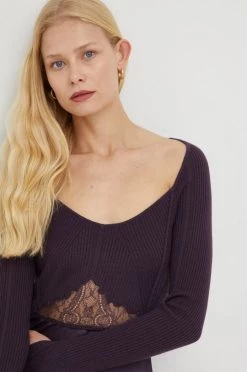 Γυναικεία Φορέματα Φόρεμα από μείγμα μαλλιού Patrizia Pepe μοβ, -Φτηνός Patrizia Pepe Κατάστημα unnamed file 1368