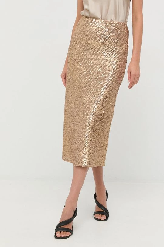 Γυναικεία Φούστες Φούστα Patrizia Pepe χρυσαφί, 2 Γυναικεία Φούστες Φούστα Patrizia Pepe χρυσαφί, - Image 2
