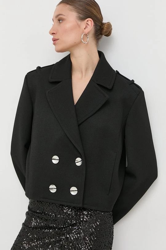 Γυναικεία Σακάκια Μπλέιζερ με μίγμα μαλλιού Patrizia Pepe μαύρο, 1 Γυναικεία Σακάκια Μπλέιζερ με μίγμα μαλλιού Patrizia Pepe μαύρο,
