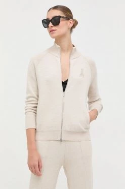 Γυναικεία Με φερμουάρ Πλεκτή ζακέτα Patrizia Pepe μπεζ