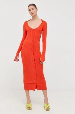 Γυναικεία Φορέματα Φόρεμα Patrizia Pepe πορτοκαλί, -Φτηνός Patrizia Pepe Κατάστημα unnamed file 1451