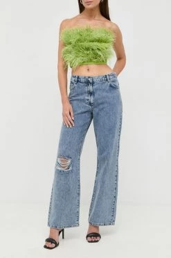 Γυναικεία Straight και Regular Τζιν παντελονι Patrizia Pepe μπλε