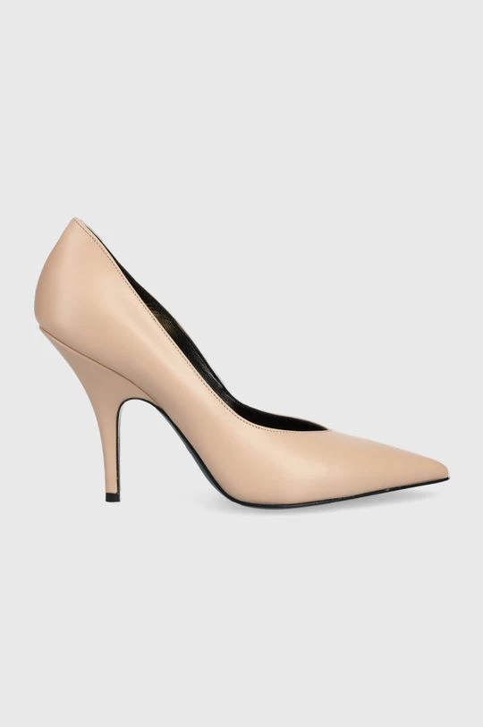 Γυναικεία Τακούνια Δερμάτινες γόβες Patrizia Pepe μπεζ, 1 Γυναικεία Τακούνια Δερμάτινες γόβες Patrizia Pepe μπεζ,