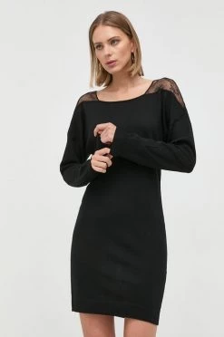 Γυναικεία Φορέματα Μάλλινο φόρεμα Patrizia Pepe μαύρο, -Φτηνός Patrizia Pepe Κατάστημα unnamed file 1716