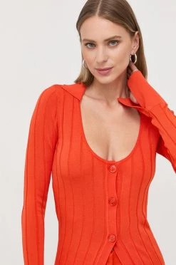 Γυναικεία Με φερμουάρ Πλεκτή ζακέτα Patrizia Pepe πορτοκαλί