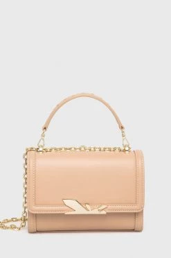 Γυναικεία Τσάντες χιαστί Δερμάτινη τσάντα Patrizia Pepe μπεζ