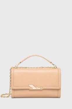 Γυναικεία Τσάντες χιαστί Δερμάτινη τσάντα Patrizia Pepe μπεζ