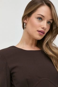 Γυναικεία Φορέματα Φόρεμα από μείγμα μαλλιού Patrizia Pepe καφέ, -Φτηνός Patrizia Pepe Κατάστημα unnamed file 18