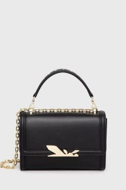 Γυναικεία Τσάντες χιαστί Δερμάτινη τσάντα Patrizia Pepe μαύρο