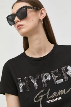 Γυναικεία Κοντομάνικο Βαμβακερό μπλουζάκι Patrizia Pepe μαύρο -Φτηνός Patrizia Pepe Κατάστημα unnamed file 1832