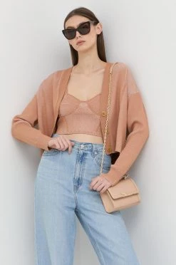 Γυναικεία Με φερμουάρ Πλεκτή ζακέτα Patrizia Pepe πορτοκαλί