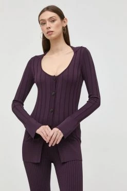 Γυναικεία Με φερμουάρ Πλεκτή ζακέτα Patrizia Pepe μοβ