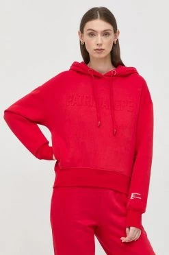 Γυναικεία Χωρίς φερμουάρ Βαμβακερή μπλούζα Patrizia Pepe χρώμα: κόκκινο,