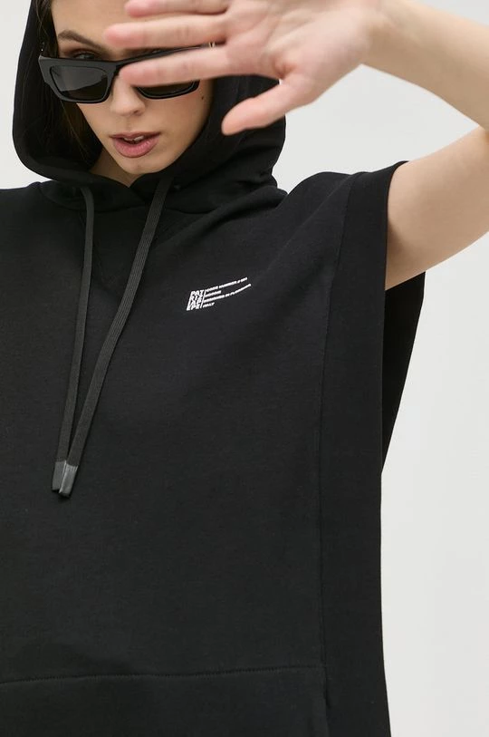 Γυναικεία Χωρίς φερμουάρ Βαμβακερή μπλούζα Patrizia Pepe χρώμα: μαύρο, 1 Γυναικεία Χωρίς φερμουάρ Βαμβακερή μπλούζα Patrizia Pepe χρώμα: μαύρο,