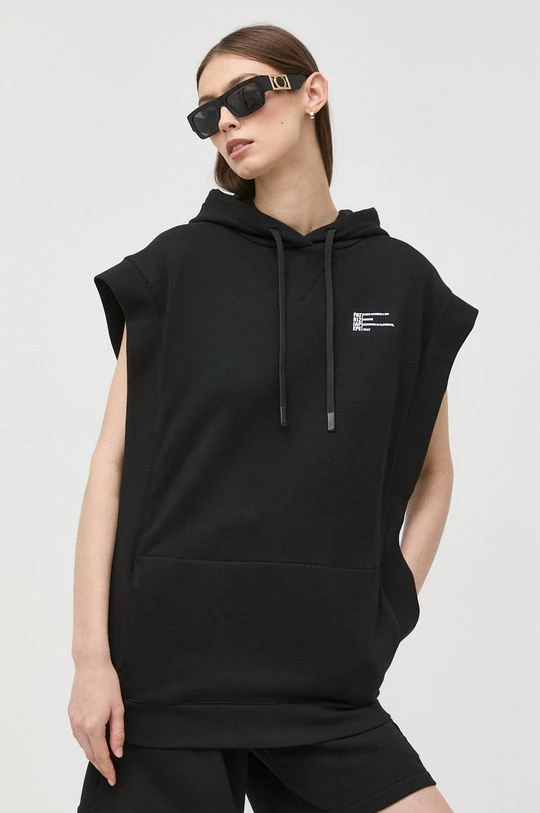 Γυναικεία Χωρίς φερμουάρ Βαμβακερή μπλούζα Patrizia Pepe χρώμα: μαύρο, 4 Γυναικεία Χωρίς φερμουάρ Βαμβακερή μπλούζα Patrizia Pepe χρώμα: μαύρο, - Image 4