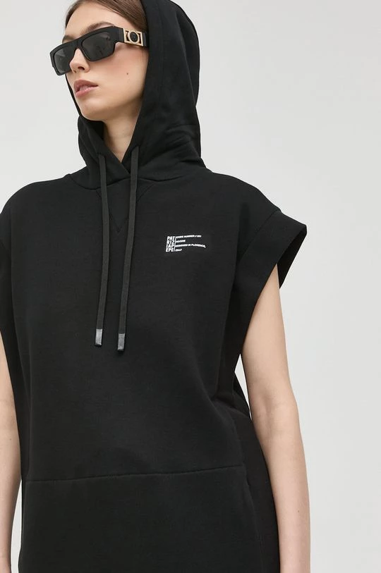 Γυναικεία Χωρίς φερμουάρ Βαμβακερή μπλούζα Patrizia Pepe χρώμα: μαύρο, 5 Γυναικεία Χωρίς φερμουάρ Βαμβακερή μπλούζα Patrizia Pepe χρώμα: μαύρο, - Image 5