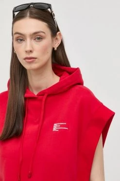 Γυναικεία Χωρίς φερμουάρ Βαμβακερή μπλούζα Patrizia Pepe χρώμα: κόκκινο, -Φτηνός Patrizia Pepe Κατάστημα unnamed file 1892