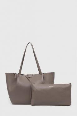 Γυναικεία Τσάντες Shopper και Tote Δερμάτινη τσάντα Patrizia Pepe καφέ