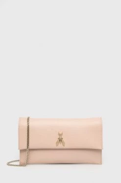 Γυναικεία Τσάντες χειρός Δερμάτινη τσάντα συμπλέκτη Patrizia Pepe ροζ