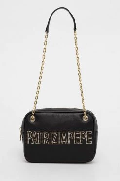 Γυναικεία Τσάντες χιαστί Δερμάτινη τσάντα Patrizia Pepe μαύρο