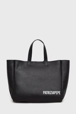 Γυναικεία Τσάντες Shopper και Tote Δερμάτινη τσάντα Patrizia Pepe μαύρο