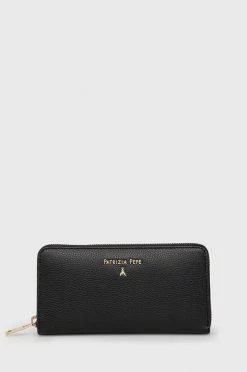 Γυναικεία Πορτοφόλια Δερμάτινο πορτοφόλι Patrizia Pepe χρώμα: μαύρο