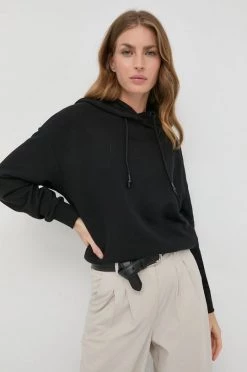 Γυναικεία Χωρίς φερμουάρ Βαμβακερή μπλούζα Patrizia Pepe χρώμα: μαύρο,