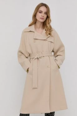 Γυναικεία Παλτά Παλτό Patrizia Pepe χρώμα: μπεζ, -Φτηνός Patrizia Pepe Κατάστημα unnamed file 2086