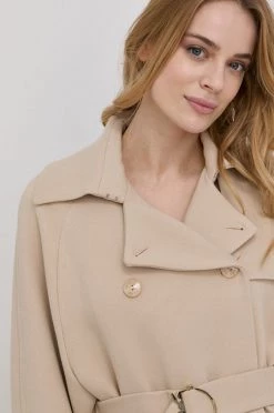 Γυναικεία Παλτά Παλτό Patrizia Pepe χρώμα: μπεζ, -Φτηνός Patrizia Pepe Κατάστημα unnamed file 2087