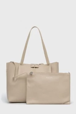 Γυναικεία Τσάντες Shopper και Tote Δερμάτινη τσάντα Patrizia Pepe κίτρινο