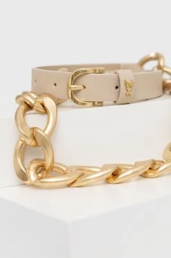 Γυναικεία Ζώνες Δερμάτινη ζώνη Patrizia Pepe χρώμα: κίτρινο