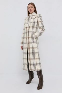 Γυναικεία Παλτά Παλτό από μείγμα μαλλιού Patrizia Pepe κρεμ