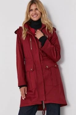Γυναικεία Μακριά μπουφάν Eπανωφόρι Patrizia Pepe χρώμα: κόκκινο -Φτηνός Patrizia Pepe Κατάστημα unnamed file 2208
