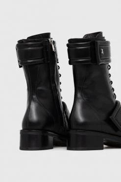 Γυναικεία Μποτάκια Δερμάτινα Workers Patrizia Pepe χρώμα: μαύρο -Φτηνός Patrizia Pepe Κατάστημα unnamed file 2219