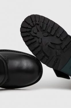 Γυναικεία Μποτάκια Δερμάτινα Workers Patrizia Pepe χρώμα: μαύρο -Φτηνός Patrizia Pepe Κατάστημα unnamed file 2220