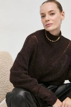 Γυναικεία Χωρίς φερμουάρ Μάλλινο πουλόβερ Patrizia Pepe χρώμα: καφέ,