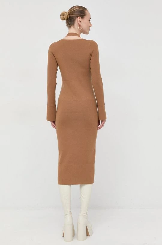 Γυναικεία Φορέματα Μάλλινο φόρεμα Patrizia Pepe καφέ, 3 Γυναικεία Φορέματα Μάλλινο φόρεμα Patrizia Pepe καφέ, - Image 3
