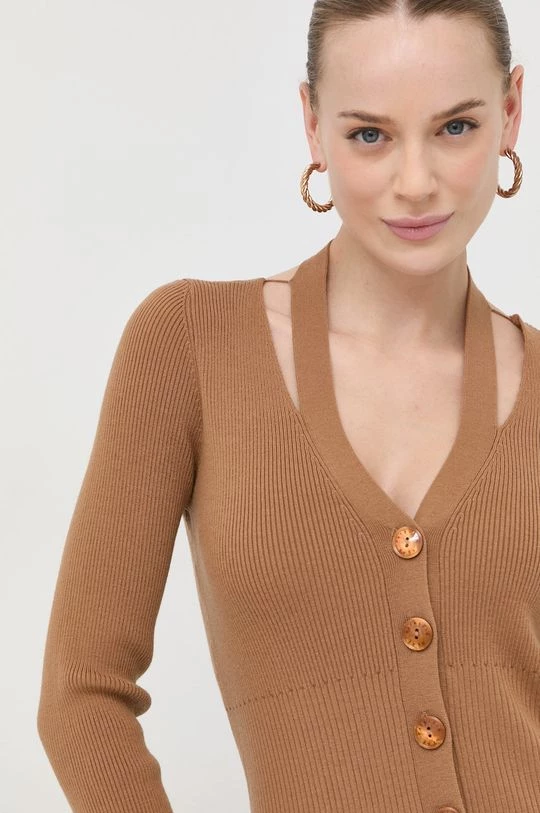 Γυναικεία Φορέματα Μάλλινο φόρεμα Patrizia Pepe καφέ, 4 Γυναικεία Φορέματα Μάλλινο φόρεμα Patrizia Pepe καφέ, - Image 4