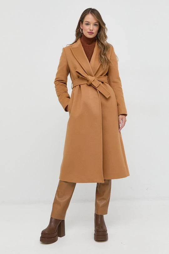 Γυναικεία Παλτά Μάλλινο παλτό Patrizia Pepe καφέ, 2 Γυναικεία Παλτά Μάλλινο παλτό Patrizia Pepe καφέ, - Image 2